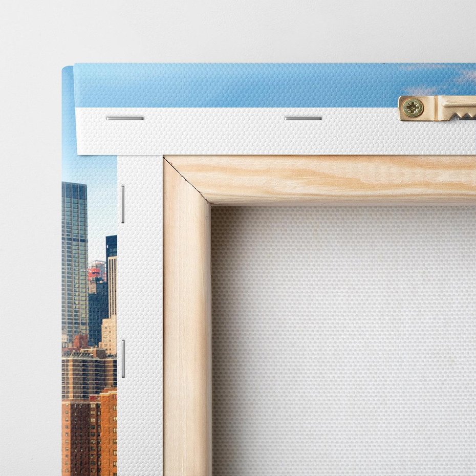 Obraz na płótnie 40x40 - Manhattan o zmroku - Nowy Jork, Manhattan