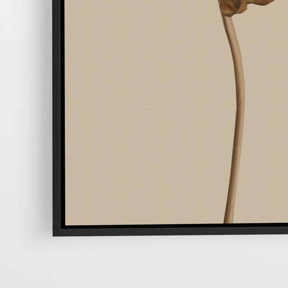 Obraz w ramie 50x70 - Piękno w Detalu - złoty, liść - rama czarna