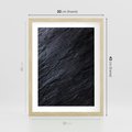 Plakat w ramie 30x40 - Kamienne tekstury w trójwymiarze - kamień, tekstura - rama drewno