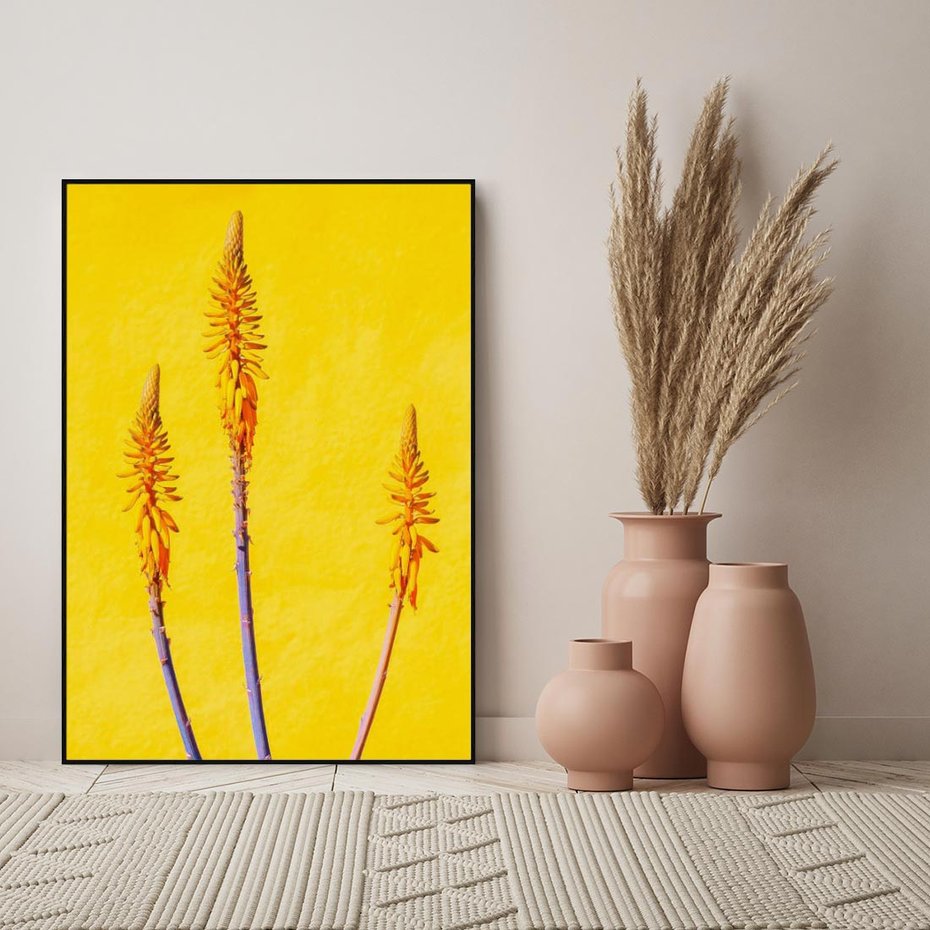 Obraz w ramie 70x100 - Radość Natury - kolor, kwiaty - rama czarna