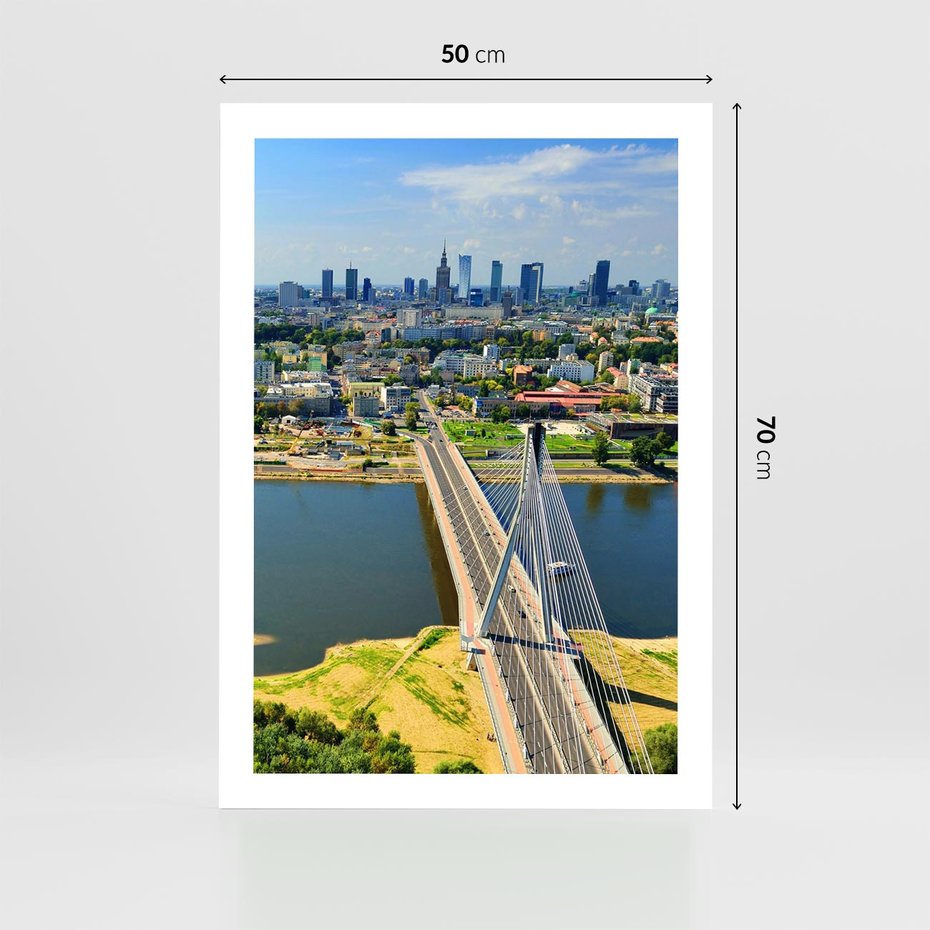 Plakat bez ramy 50x70 - Most w metropolii - most, miato