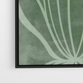 Obraz w ramie 70x100 - Zieleń Kształtująca Spokój - zielony plakat, roślinne inspiracje - rama czarna