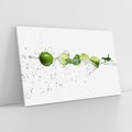 Obraz na płótnie 100x70 - Świeże limonki i woda - limonki, woda