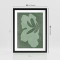 Plakat w ramie 30x40 - Kształty Zieleni - abstrakcyjny kształt, zielony plakat - rama czarna