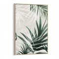 Obraz w ramie 70x100 - Tropikalne Akwarele - tropikalne liście, akwarela - rama drewno