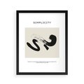 Plakat w ramie 40x50 - Prostota w kształcie - abstrakcja, maźnięcie farbą - rama czarna