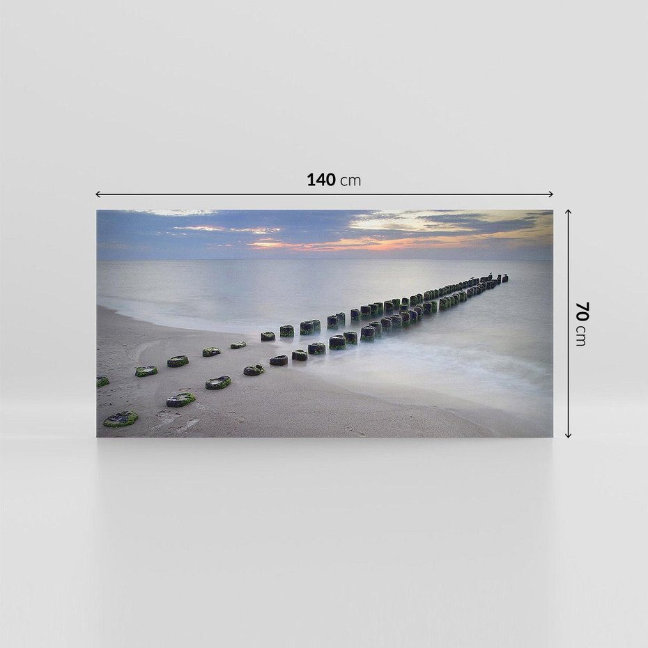 Obraz na płótnie 140x70 - Plaża Morskiej Błogości - plaża, morze