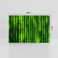 Obraz na płótnie 100x70 - Bambusowy urok zielonej harmonii - bambus, zieleń