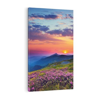 Obraz na płótnie 70x100 - Górski Zachód - góry, łąka