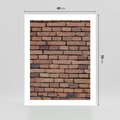 Plakat bez ramy 40x50 - Mur cegieł: industrialny urok - cegły, mur