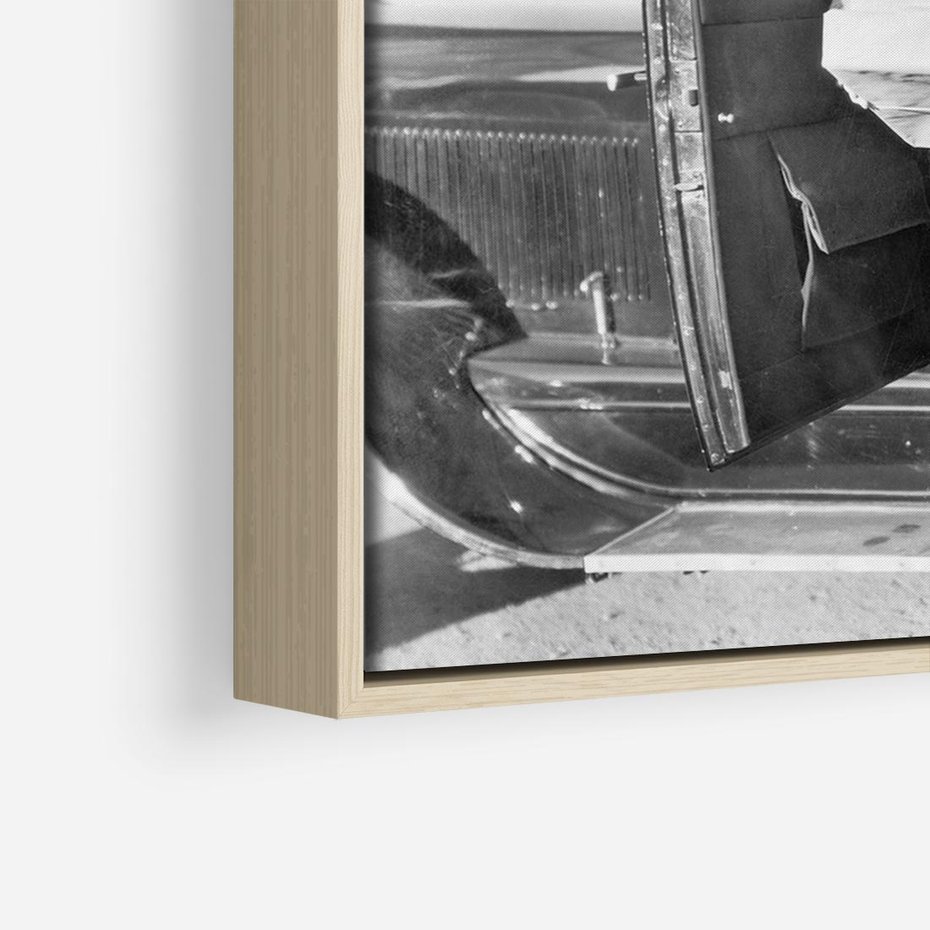 Obraz w ramie 100x70 - Nostalgiczna Podróż - fotografia vintage, lata 30 - rama drewno