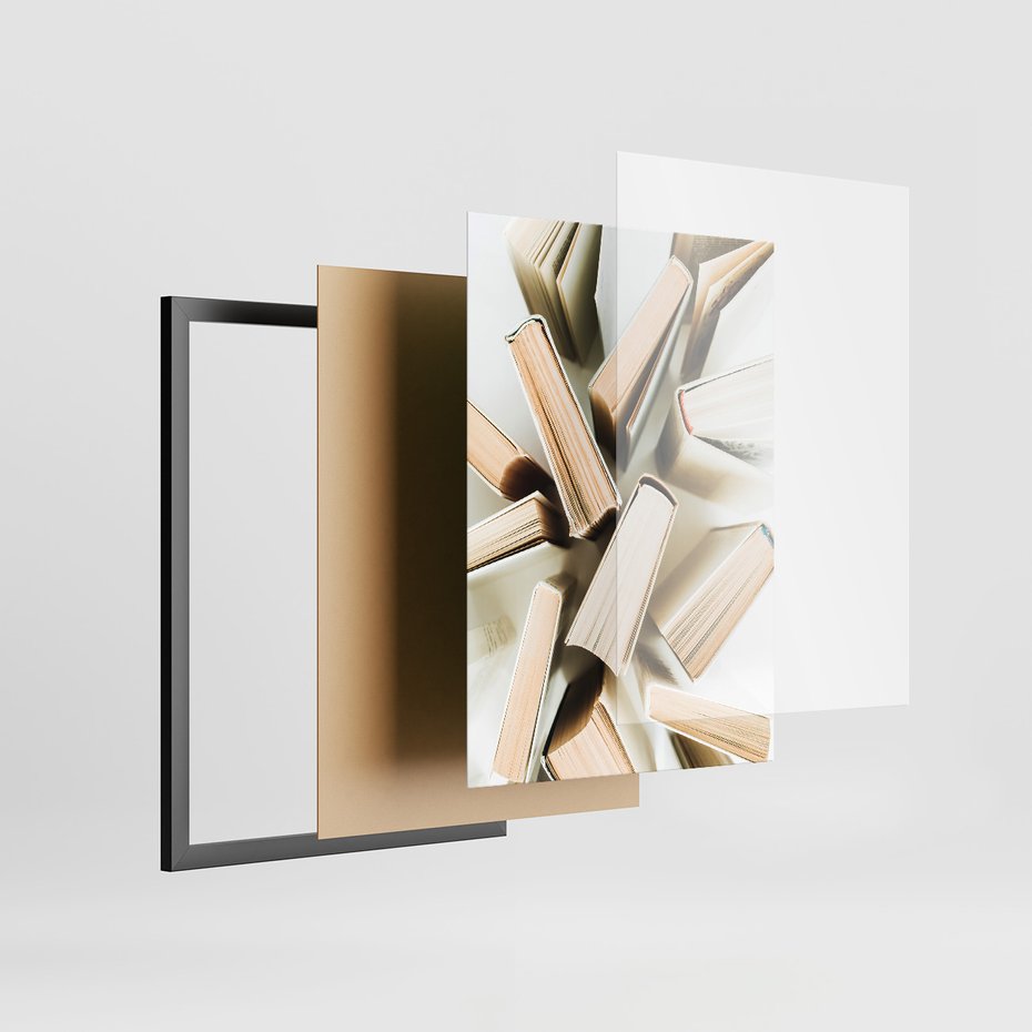 Zestaw obrazy w ramie 40x50 galeria - Prostota, minimalizm, typografia - rama czarna