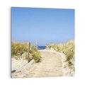 Obraz na płótnie 80x80 - Plaża: magia morza i wydm - plaża, morze