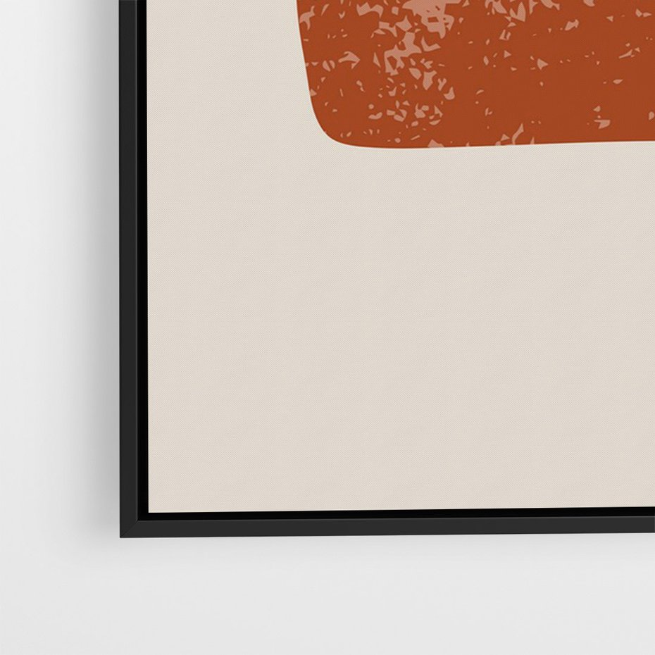 Obraz w ramie 50x70 - Przenikanie Granic - nowoczesny plakat, abstrakcyjne kształty - rama czarna