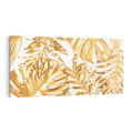 Obraz na płótnie 120x60 - Monstera Złote Liście - monstera, złote