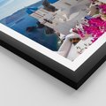 Plakat w ramie 30x40 - Perspektywa na Santorini - Santorini, perspektywa - rama czarna