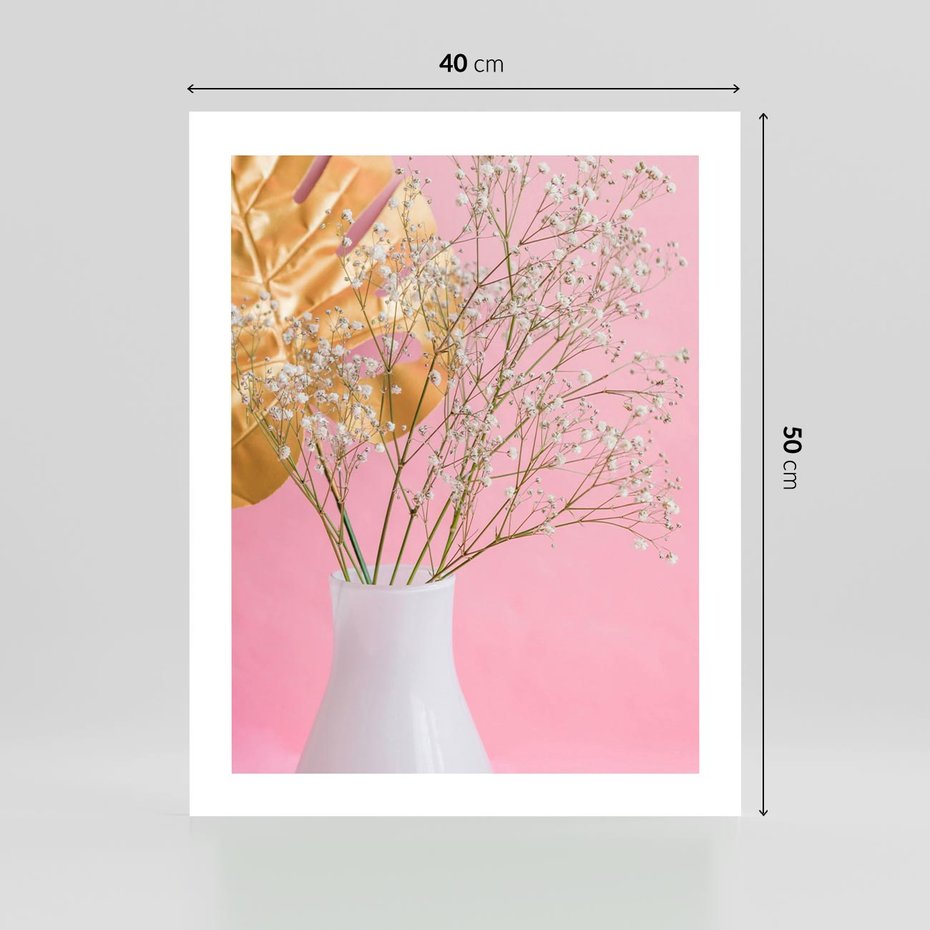 Plakat bez ramy 40x50 - Przyjemność Złotej Natury - złote, liście