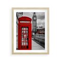 Plakat w ramie 40x50 - Budka w Londynie - Londyn, budka - rama drewno