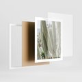 Plakat w ramie 40x50 - Duże Kaktusy w Pejzażu - kaktus, duże kaktusy na pustyni - rama biała