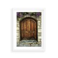Plakat w ramie 30x40 - Tajemnicze stare drzwi - stare, drzwi - rama biała