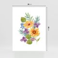 Plakat bez ramy 30x40 - Kwiatowe Inspiracje - akwarelowe polne kwiaty, minimalistyczny plakat