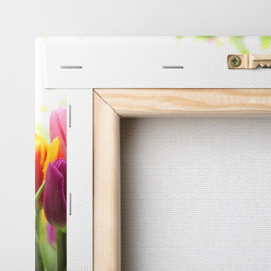 Obraz na płótnie 60x60 - delikatność kwiatowego świata - tulipany, kwiaty