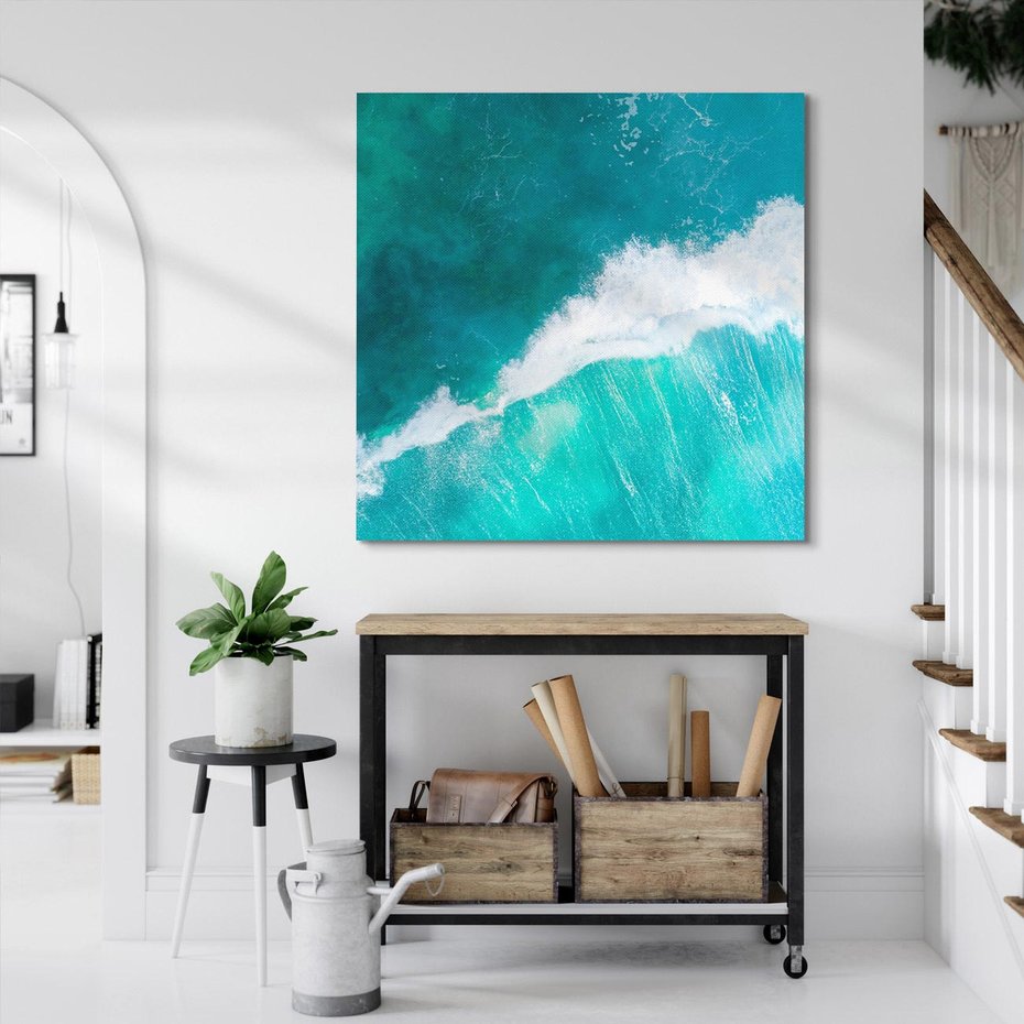 Obraz na płótnie 60x60 - Siła i Spokój - morze, ocean