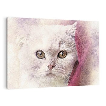 Obraz na płótnie 100x70 - Kot w abstrakcyjnym świetle - kot, abstrakcja