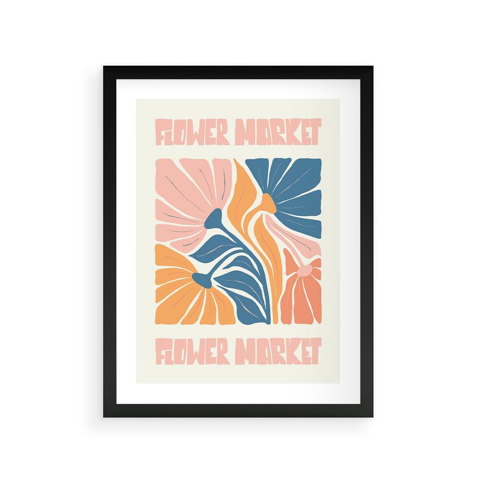 Plakat w ramie 30x40 - Spójny Dysonans - pastelowe kolory, typografia - rama czarna