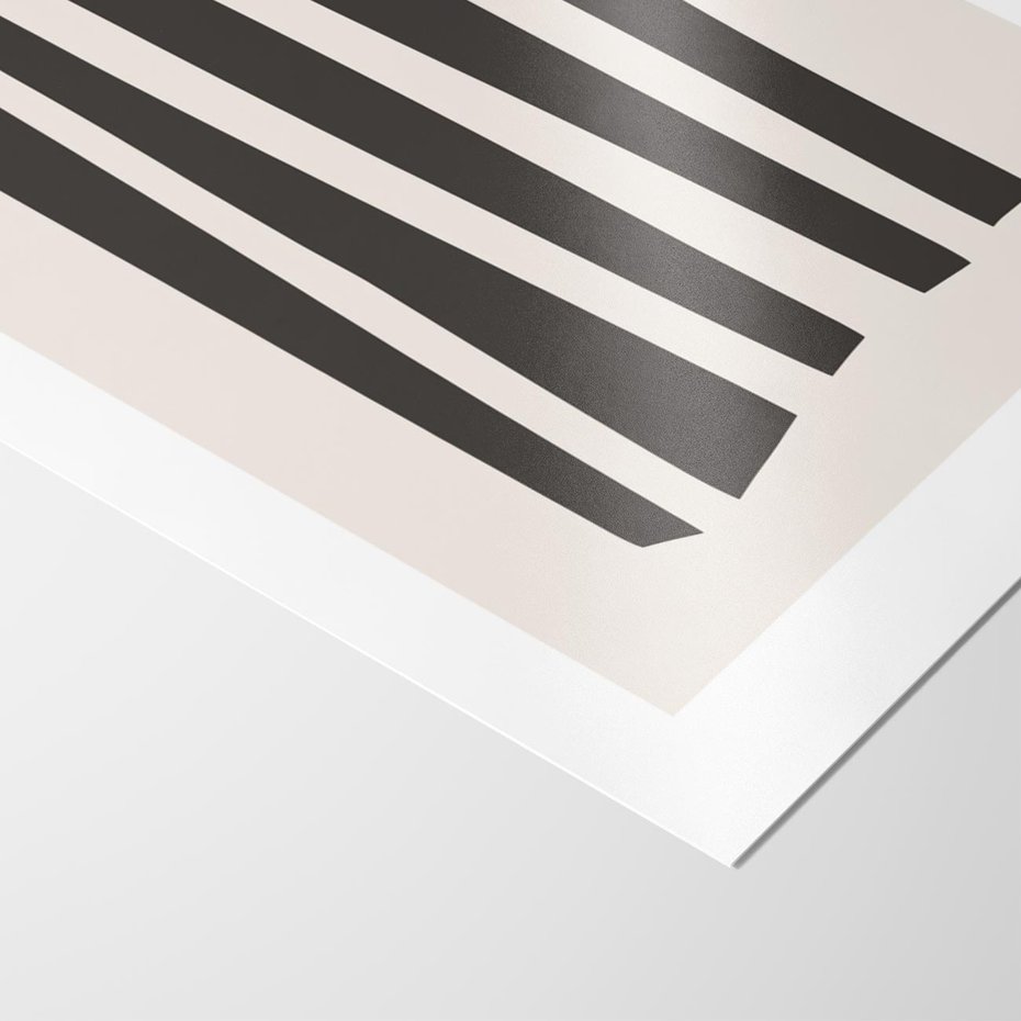 Plakat bez ramy 30x40 - Migotliwa Transformacja Form - minimalizm, czarne pasy