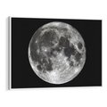 Obraz w ramie 70x50 - Księżycowa Aura - zdjęcie, ogromny księżyc na czarnym tle - rama biała