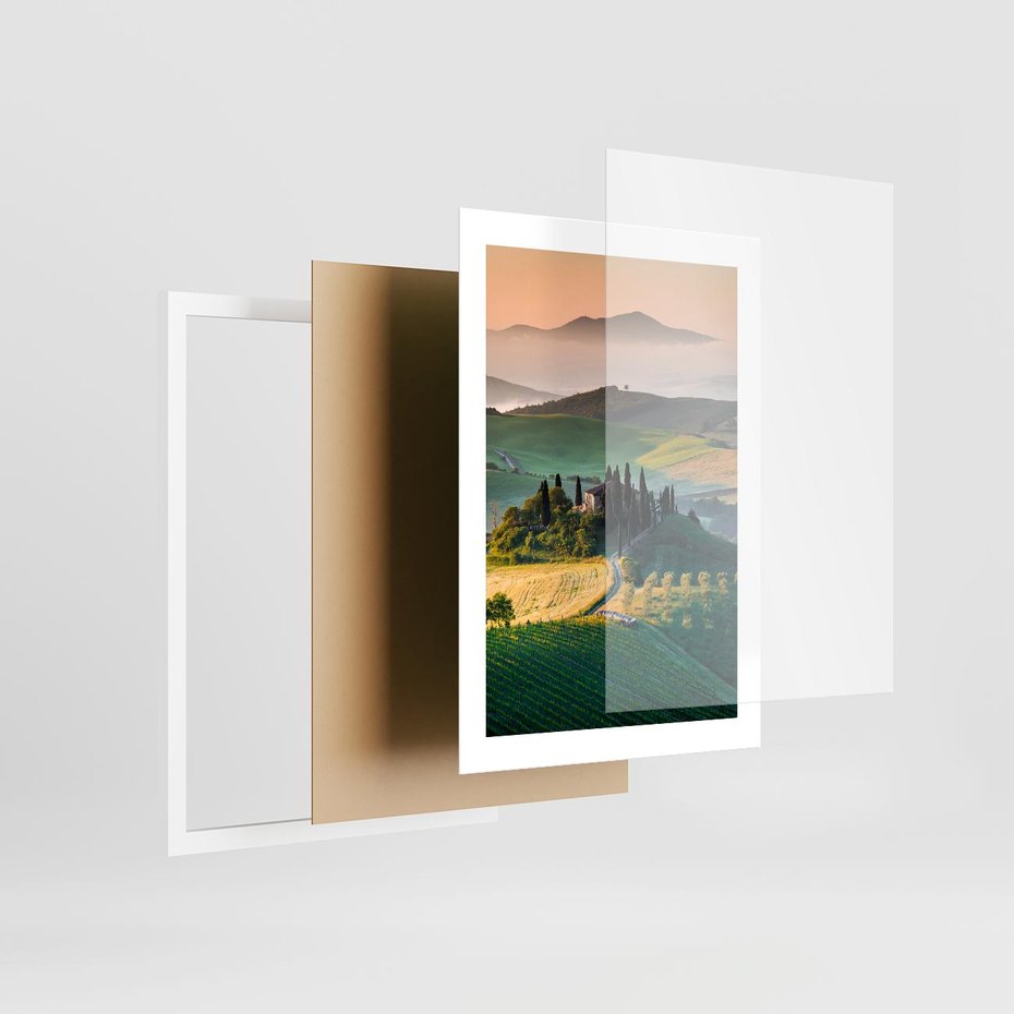 Plakat w ramie 30x40 - Perspektywa malowniczego widoku - widok, perspektywa - rama biała