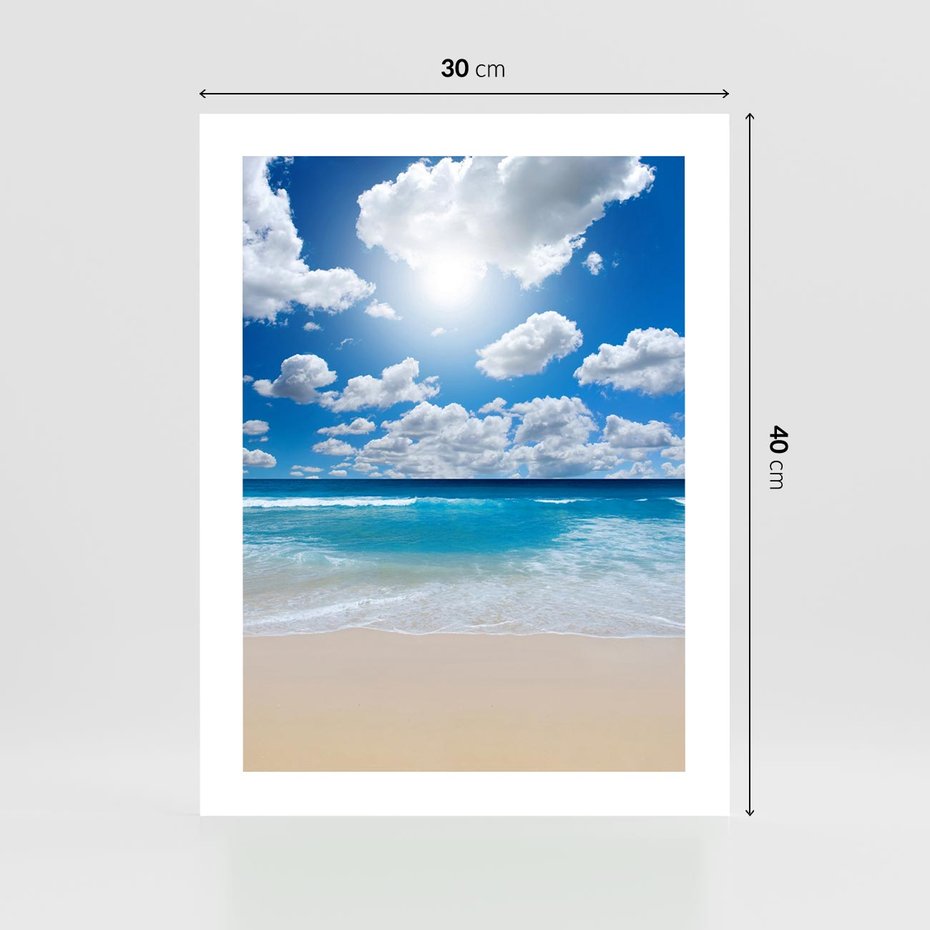 Plakat bez ramy 30x40 - Wakacyjna plaża - plaża, wakacje