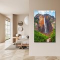 Obraz na płótnie 50x70 - Górska siła wodospadów - wodospad, góra