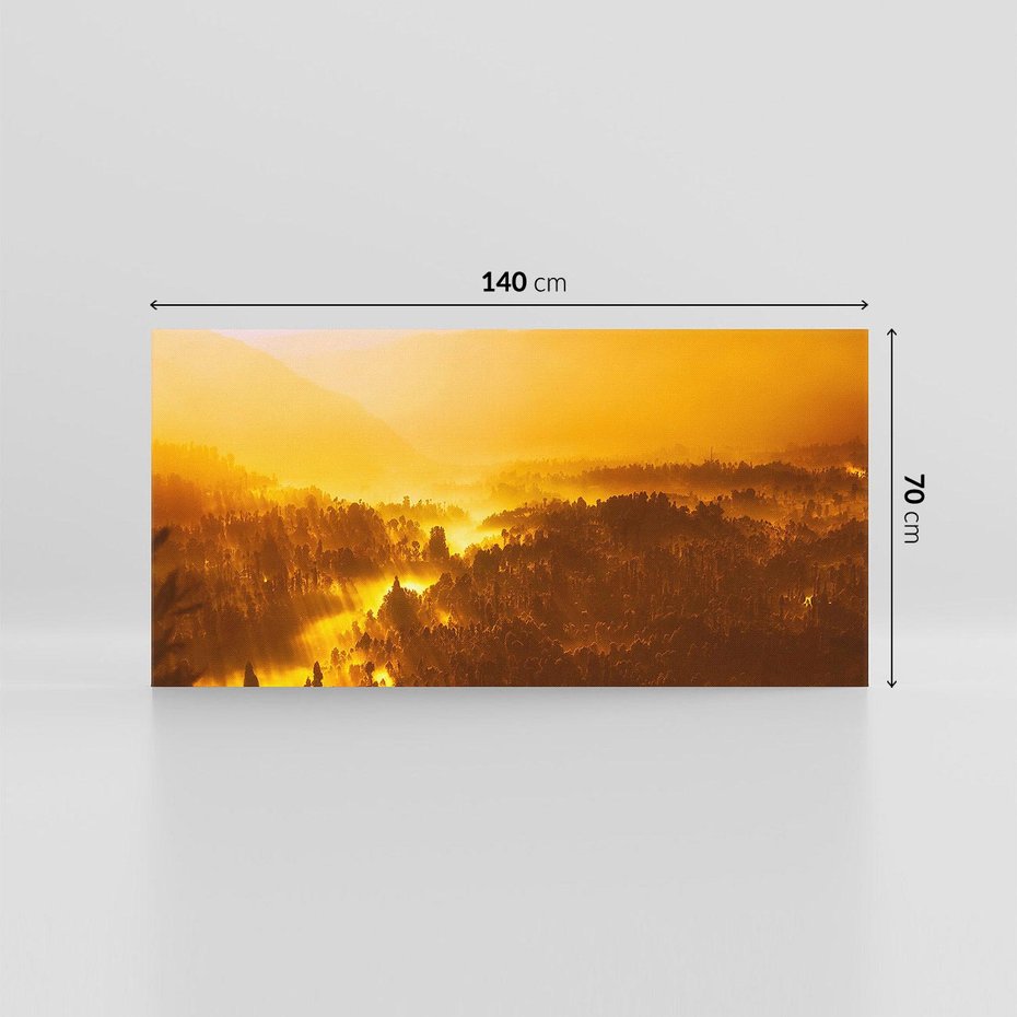 Obraz na płótnie 140x70 - Krajobraz leśny - las, drzewa