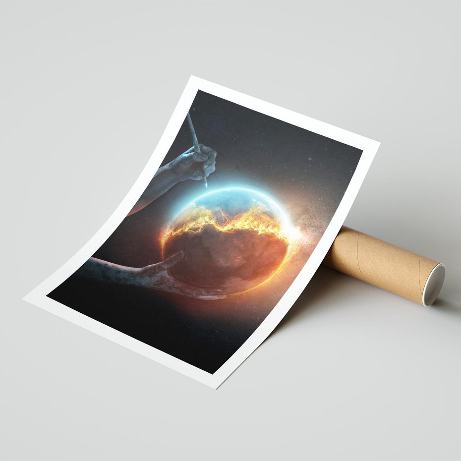 Plakat bez ramy 40x50 - Nieznane przestrzenie - planeta, kosmos