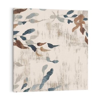 Obraz na płótnie 60x60 - Refleksje liściowych barw - abstrakcyjne kształty, przypominają liście