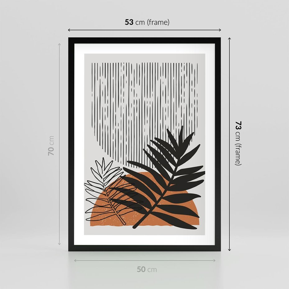 Plakat w ramie 50x70 - Sztuka Połączona - nowoczesna sztuka, modern - rama czarna