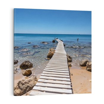 Obraz na płótnie 40x40 - Oaza spokoju - plaża, morze