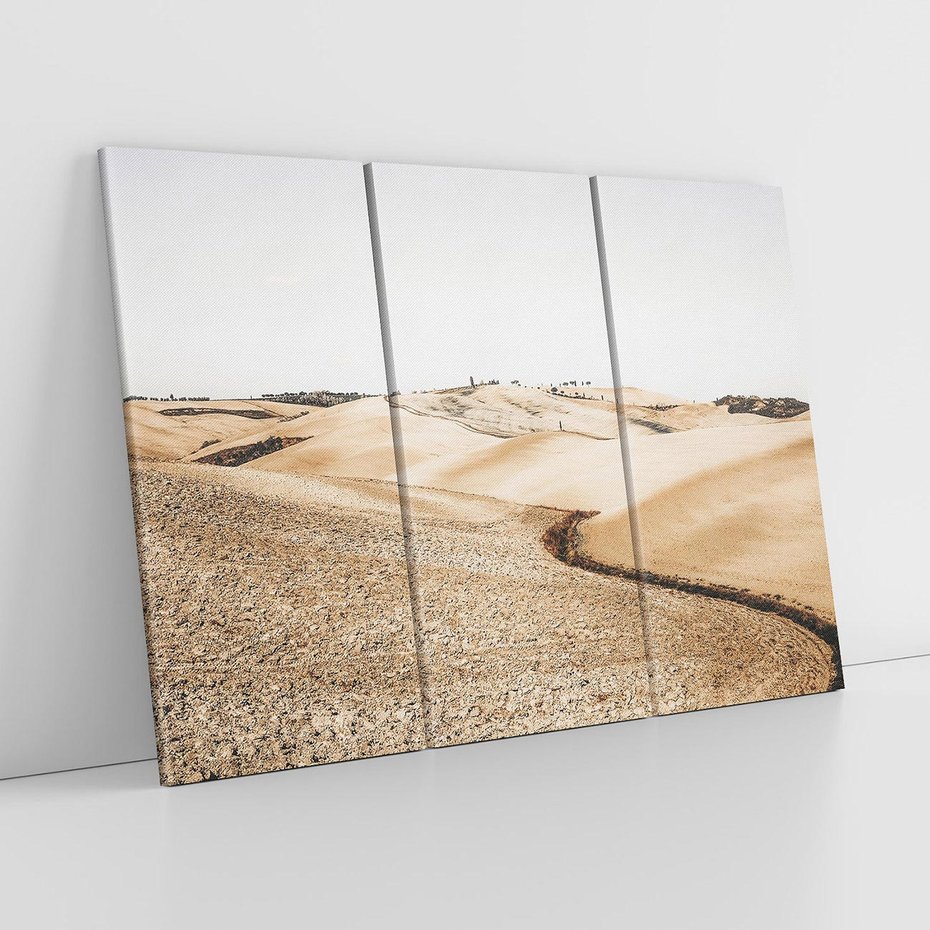 Obraz na płótnie 120x80 - Refleksyjny taniec myśli - pustynny krajobraz, odcienie sepii