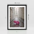 Plakat w ramie 30x40 - Francuska elegancja pod parasolem - Francja, parasol - rama czarna