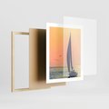 Plakat w ramie 40x50 - Żaglówka na Horyzoncie - żaglówka, jacht - rama drewno