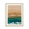 Plakat w ramie 50x70 - Nadbrzeżna Harmonia - plaża, morze - rama drewno