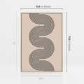 Obraz w ramie 50x70 - Bezgraniczne Odbicia - abstrakcyjne linie, geometria - rama drewno