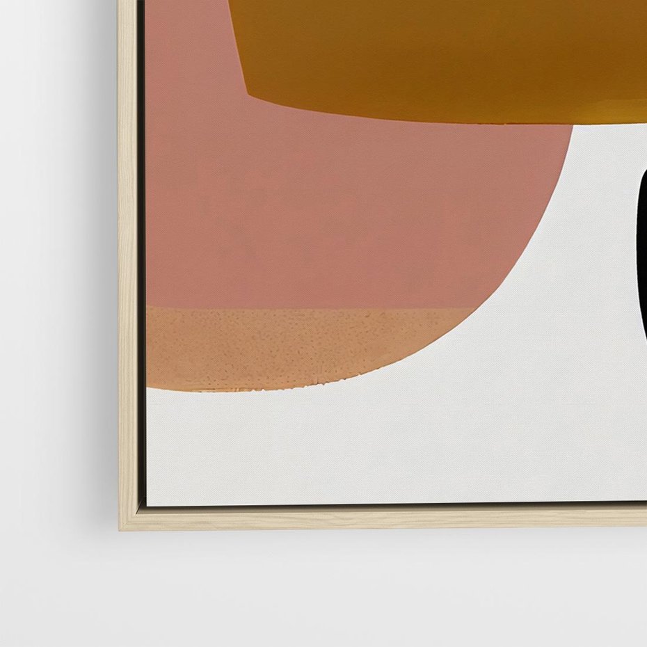 Obraz w ramie 80x80 - Emocje w akwarelach - geometryczne dziwne kształty, turkusowy - rama drewno