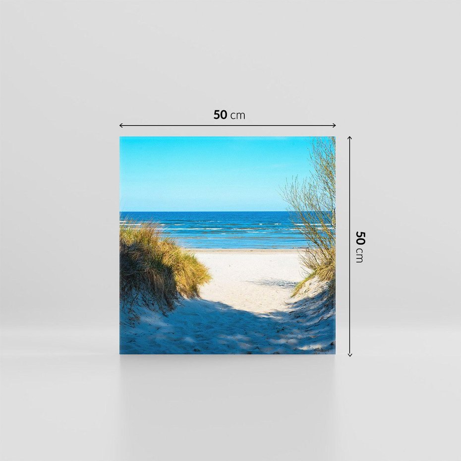 Obraz na płótnie 50x50 - Spokój nad brzegiem morza - plaża, morze