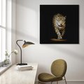 Obraz na płótnie 40x40 - Elegancja lamparta - lampart, pantera