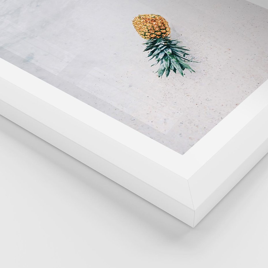 Plakat w ramie 40x50 - Smak Tropików - morze, plaża - rama biała