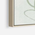 Obraz w ramie 50x50 - Zieleń Wewnętrznej Harmonii - zielona abstrakcja, zgaszona zieleń - rama drewno