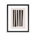 Plakat w ramie 40x50 - Migotliwa Transformacja Form - minimalizm, czarne pasy - rama czarna